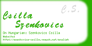 csilla szenkovics business card